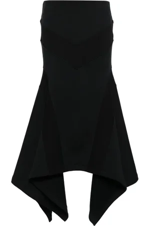 The Attico Asymmetric cotton midi skirt