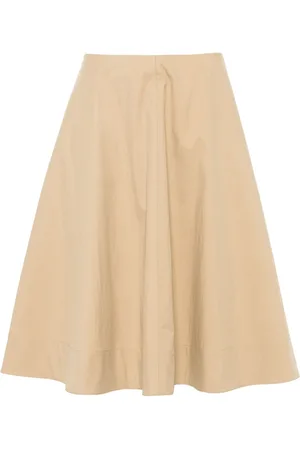 Khaite Renta twill midi skirt