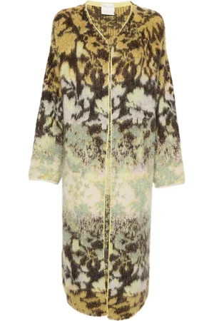 FORTE FORTE Abstract-pattern cardi-coat