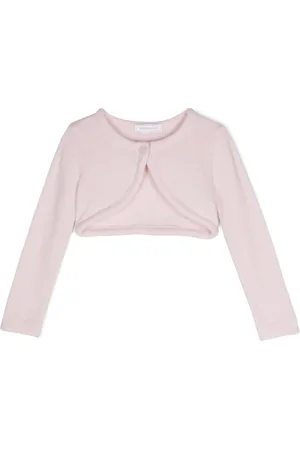 MONNALISA Heart-charm cropped cardigan