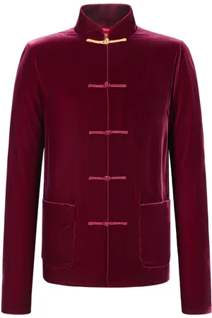 SHANGHAI TANG X Jacky Tsai velvet shirt jacket