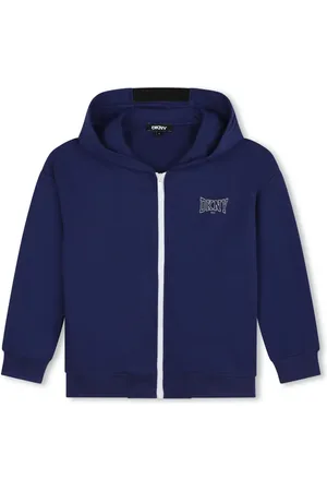 DKNY Logo-print zipped hoodie