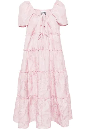 Ganni Layered cloqué dress
