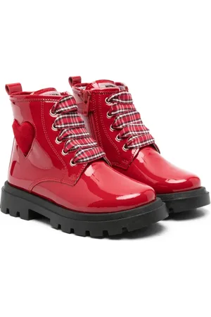 MONNALISA Heart-patch ankle boots