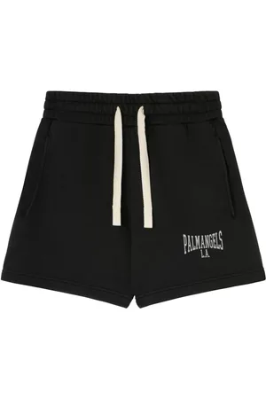 Palm Angels Logo-print cotton track shorts