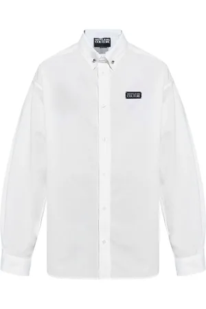 VERSACE Logo-appliqué shirt