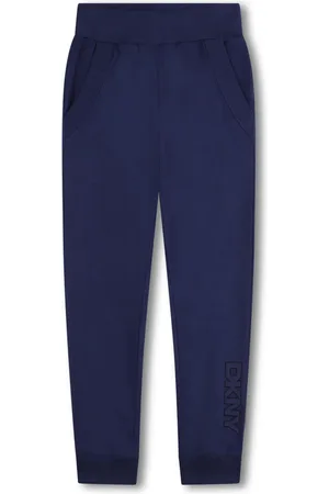 DKNY Logo-embroidered cotton track pants