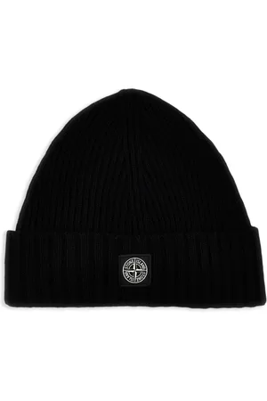 Stone Island Logo-patch knitted beanie