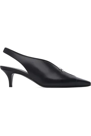 Courrèges Leather slingbacks with logo plaque