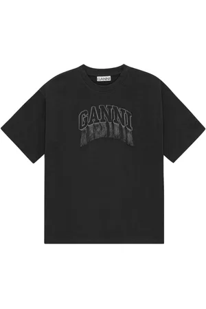 Ganni Logo-embroidered T-shirt