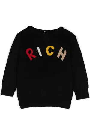John Richmond Intarsia-logo sweater
