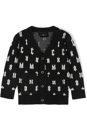 John Richmond Logo-intarsia cardigan
