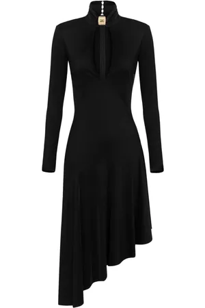 Elisabetta Franchi Jewel-accessory jersey midi dress