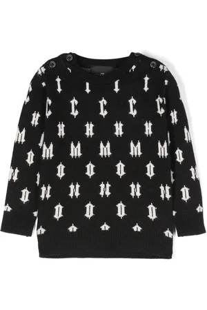 John Richmond Logo-intarsia sweater