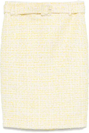 ROTATE Bouclé midi skirt