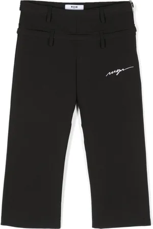 Msgm Logo-embroidered trousers