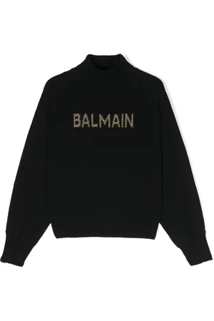 Balmain Intarsia-knit logo sweater