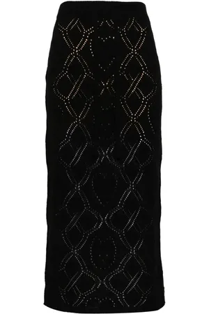 Twin-Set Pointelle-knit skirt