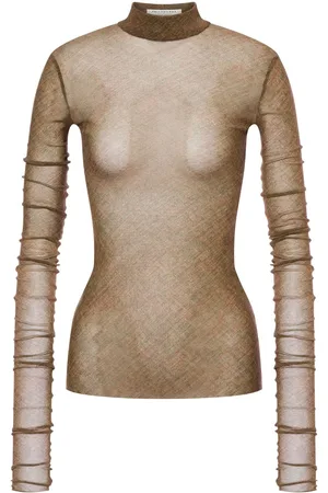 Serafini Sheer high-neck top