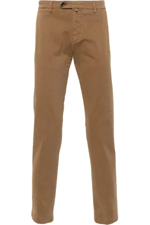 BRIGLIA Cotton chino trousers