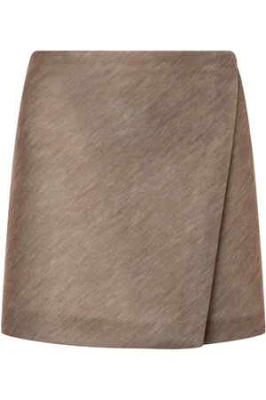 Serafini Mélange-effect asymmetric miniskirt