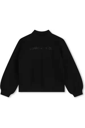 Sonia Rykiel Enfant Rhinestone-logo high-neck sweatshirt
