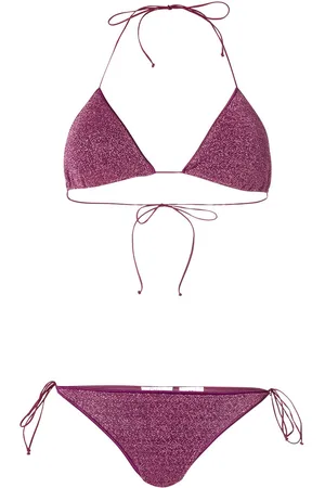 Oseree Lumière metallic triangle bikini