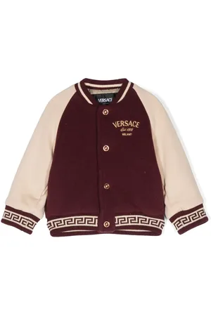 VERSACE Logo-embroidered bomber jacket