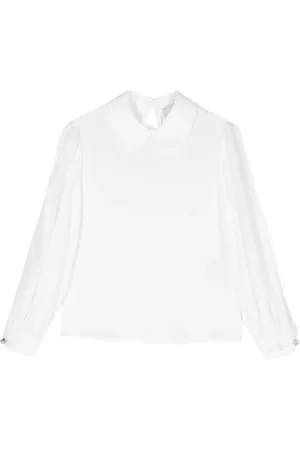 Simonetta Crystal-button blouse