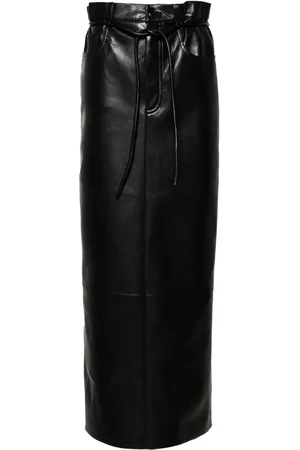 Nanushka Belted high-waisted midi skirt