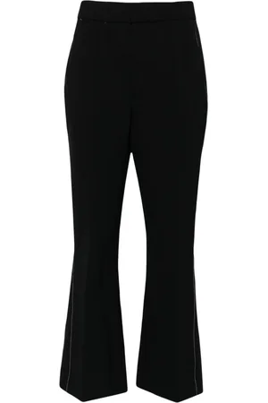 Victoria Beckham Contrast-stitching flared trousers