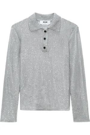 Msgm Embellished knit polo