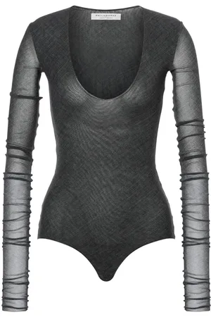 Serafini U-neck long-sleeve bodysuit