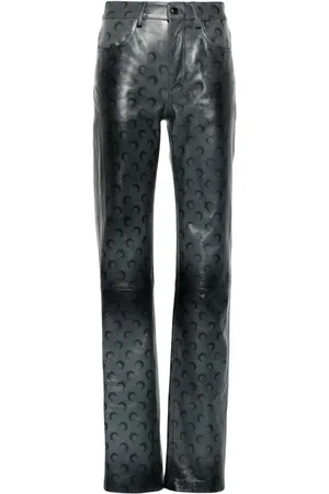 Marine Serre Moonogram straight-leg trousers