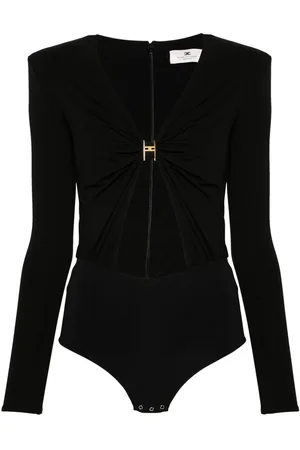 Elisabetta Franchi Jewel-ring jersey bodysuit