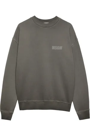 Msgm Logo-print cotton sweatshirt
