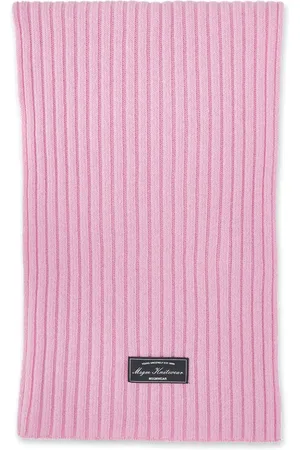 Msgm Logo-patch ribbed-knit scarf
