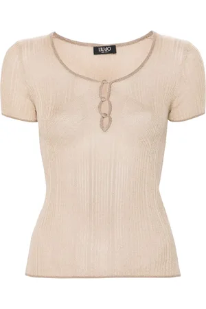 Liu Jo Lurex-detail knitted top