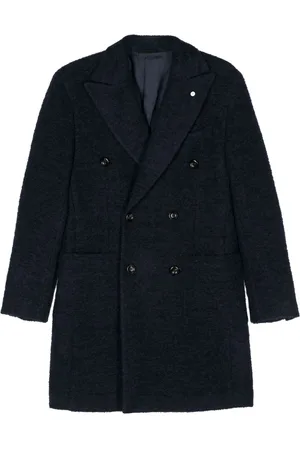 LUIGI BIANCHI MANTOVA Brushed-finish coat