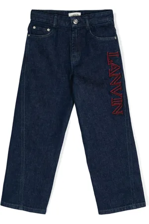 Lanvin Logo-embroidered jeans
