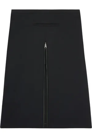 Courrèges Zip-detail twill midi skirt