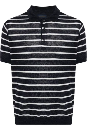 Paul & Shark Striped linen polo shirt