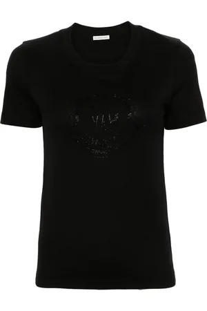 Moncler Rhinestone-logo T-shirt