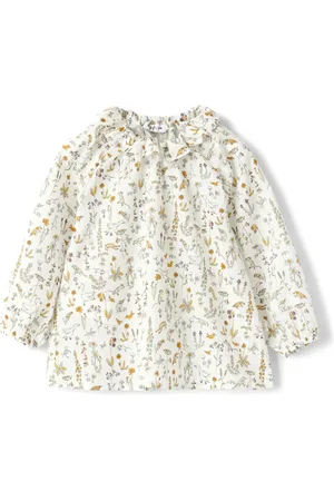Il gufo Florals and animals print blouse