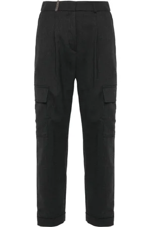 PESERICO SIGN Pleat-detail cargo pants