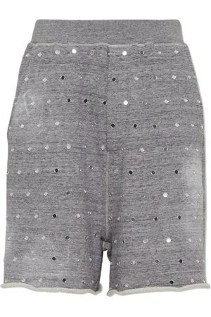 Dsquared2 Eyelet-embellished mélange-effect track shorts