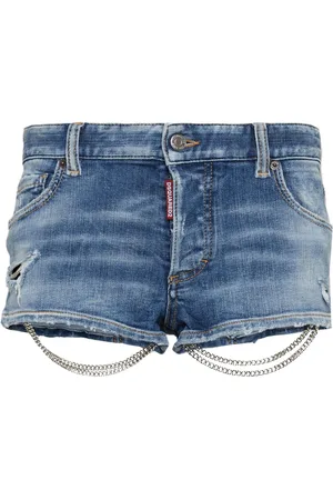 Dsquared2 Chain-detail denim mini shorts