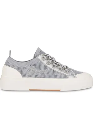 Moschino Logo-embroidered mesh sneakers