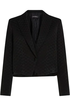 Karl Lagerfeld Monogram-print cropped blazer
