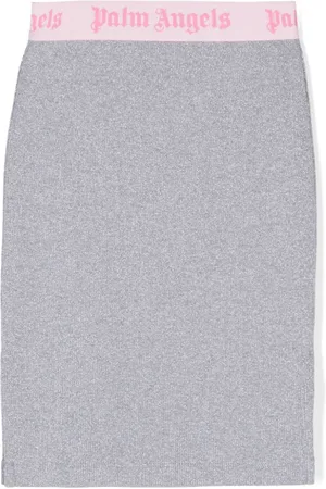 Palm Angels Logo-waistband skirt